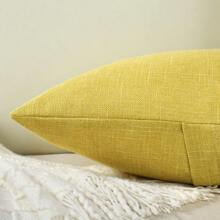 almohada decorativas de lino decoración del hogar de primavera e invierno con botón/cierre clásico, funda de cojín cuadrada de granja, decoración neutra para sofá