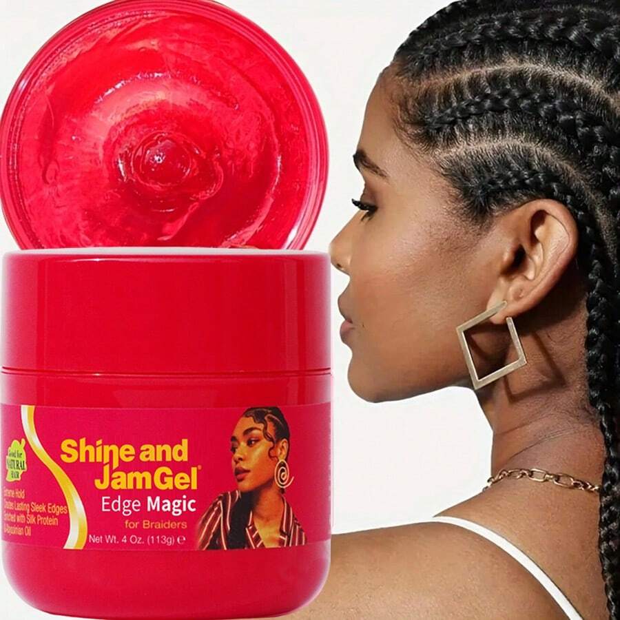 边缘控制凝胶 - 提供牢固的定型效果，不油腻，有光泽 - 使用丝蛋白强化头发，使用阿比西尼亚油软化头发，非常适合手指波浪、辫子、辫子、线圈、扭结或任何其他风格，使边缘光滑并增添光滑感 - 4Oz/113g - 查看 1