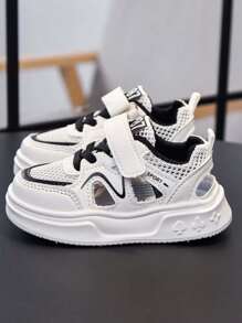 1 双男女款时尚透气柔软防滑鞋底运动凉鞋，适合夏季日常穿着和户外活动 - 黑色 - 查看 4