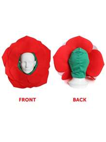 Elegant Adults Rose Flower Headpiece Hat – Fascinator For Weddings, Tea Parties & Special Events - Red - View 7