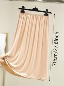 3 Pieces/2 Pieces/1Piece Hip-Wrapped Lining Skirt Bottoming Skirt Anti-Exposure Skirt,Multi-Color, Solid Color, Spring And Summer Styles,Anti Transparency And Anti Light Medium Long Skirt, Inner Lining Skirt, Lace Bottom, Anti-Static Skirt, Elastic Waistband Suitable For Slightly Overweight Girls, Suitable For Daily Wear