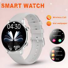 Hot New 1pc Unisex Silicone Smart Watch Band, Capable Of Dial/Answer Calls, Step Counting, Calorie Tracking, Multi-Sport Modes, Alarm, Incoming Call & Message Reminder, 1.5" Full Circle Touch Screen, Compatible With Android & IOS