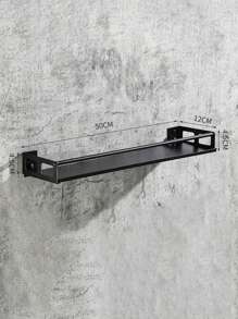 1pc Multi-Function Spice Rack, Wall Mounted Storage For Kitchen, Bathroom, Balcony, Space Saving, Waterproof & Rustproof, No-Drill Installation