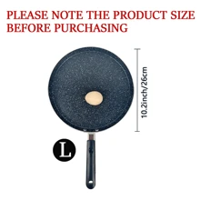 ABKOK 1Pc/3Pcs Nonstick Crepe Pan Set - 18cm/20cm/22cm Breakfast Pans, Universal Stove Compatible & Quick Cooking Design For Versatile Recipes - Black - View 5