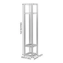 Rainaut 3pcs Heavy-Duty Metal Square Box Truss System For DJ Lighting - 39.37" X 7. 87" X 7.78" | Durable, Sturdy & Weather-Resistant | Ideal For Weddings, Concerts, Exhibitions, Promotions, And Events | Easy Assembly, No Power Needed, Galvanized Finish - Silver - View 2