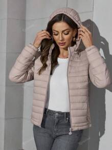 Risissida Women's Fall/Winter Minimalist Outdoor Padded Coat , Hooded, Puffer Jacket With Pockets, Windproof & Casual