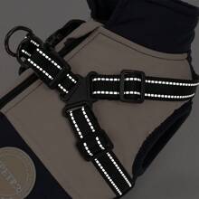 1 pièce Veste en laine réfléchissante en polyester pour chien, manteau coupe-vent réglable à boucle en D double avec fermeture zippée, convient aux chiens de petite à très grande taille - Automne et Hiver