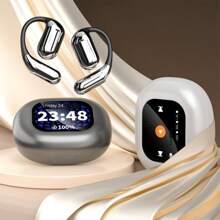 Vylaras Ai Translator Earbuds, Ai Headphones Wireless Bluetooth Language Translation Ear Buds Real Time,Ai-Powered Over-Ear Translating Earphones 144 Languages & Accents Translate Earphones - Silver - View 5