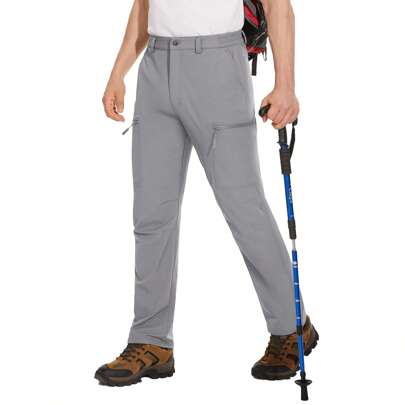 Men's Outdoor Hiking Pants Lightweight Quick Dry Water Repellent Trousers With Zip Pockets Outdoor Work Pants
