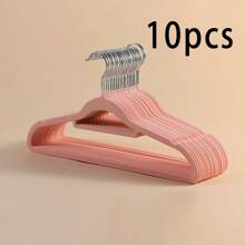 5/10pcs Seamless Anti Slip Velvet Fabric Saves Space Hanger Suitable For Bedroom Wardrobes, Wardrobes, Dormitory Clothing Organization, Hanger, Grucce Armadio, Appendi Abiti, Grucce, Grucce Salvaspazio, Mother's Day, Hot Selling And Great Value Item, Today's Discount