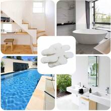 节日雪花形防滑浴室地板贴纸，防滑瓷砖贴纸适用于厨房、浴缸、卫生间浴室装饰秋季装饰返校 - 彩色 - 查看 8