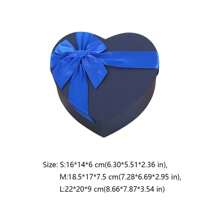 1Pc New Heart-Shaped Mother's Day Gift Box Bowknot Red Packaging Paper Box With Cover Present Boxes Birthday