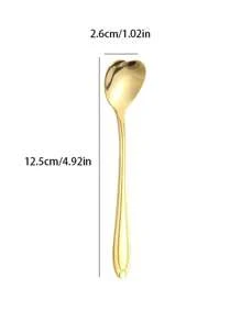 1/4/8 Pcs Heart Shaped Stainless Steel Modern Creative Spoons, Coffee Tea Mixing Spoons, Cake Dessert Spoons, School Supplies, Material, Dishwasher Friendly, Back To School & Christmas Holiday Gifts