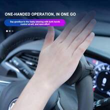 Łatwy w chwytaniu silikonowy uchwyt na kierownicę - obrót o 360°, antypoślizgowy, obsługa jedną ręką, odpowiedni do wszystkich samochodów, czarny (5 szt.) Organizer podróżny