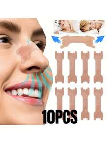 Anti-Snoring Nose Strips - Physical Expansion Respiratory Tapes For Adults To Relieve Nasal Congestion And Improve Sleep