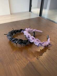 1 Băng đô thời trang thanh lịch dành cho nữ có nơ trang trí, Phụ kiện tóc cao cấp có răng, chống trượt - Nhiều màu - Xem 2