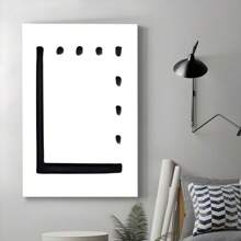 1Pc Framed Canvas Poster, Border Bl Wall Art Canvas Paintings, Ideal Gift For Bedroom Living Room Corridor, Wall Art, Wall Decor, Winter Decor, Room Decoration
