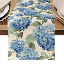 1 Stück Tischläufer mit Blumen- und Vogelmuster, geeignet für Feiertage, Partys, Geburtstage, Abendessen, Küche, Esszimmer, Ganzjahresraum/Wohndekoration - Verschiedenfarbig - Übersicht 12