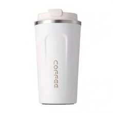 1 pieza/17oz (510ml) Vaso aislado al vacío de doble pared de acero inoxidable 304, taza de viaje portátil, regalo de negocios, vaso de aislamiento térmico para café/té, reutilizable, adecuado para todas las estaciones, vuelta al cole
