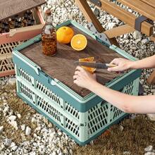 Travel Storage Organizer Travel Essentials Camping Storage Box A Folding Shopping Basket Picnic Basket Folding Storage Basket Outdoor Household Hand Basket Suitable For Outdoor Camping Necessities Portable Supermarket Shopping Basket Car Convenient Storage Basket(Multi-Specification Optional)