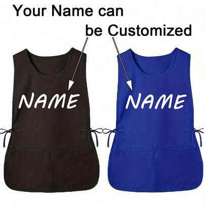 1PC Personalized Custom Hair Stylist Apron, Customized Kitchen Cooking Apron, 2-Pocket Quick-Dry Apron For Home For Men And Women, Modern Polyester Oil-Proof Apron, Quick-Dry, Solid Color, Kitchen And Home Use, Multi-Functional, Ornamental, Breathable, Stylish, Unique, Ideal Gifts For Him, Ideal Gifts For Her, Boyfriend, Dad, Girlfriend, Mom, Family, Friends, Tea Room, Home, Garden, Office, Home Refresh, Customized Adult Bibs, Home & Living, Christmas Home Atmosphere, Souvenirs, Elegant Living, Travel Organizer