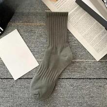 10 Pairs Men's High Rubber Band Waist Couple Mid Tube Sports Solid Socks Spring/Summer Basketball Socks Four Seasons