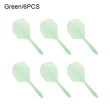 24X Moulded Darts Flights And Shafts 2BA, In-One Piece Integrated Accessory 7.5*3.6cm, Mulitcolours - Green - View 6