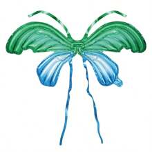 1pc Inflatable Angel Wings Foil Balloon, Colorful Butterfly Backpack Decor, Wholesale For Party, Night Market,