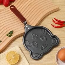 1 pieza Sartén antiadherente con forma de animal de 4"/ 5", sartén creativa para freír el desayuno para uso doméstico, con formas de tigre, oso, panda, cara sonriente y corazón