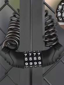 1pc Helmet-Shaped Combination Lock, Portable Bicycle/E-Bike Security Lock Chain With Accessories