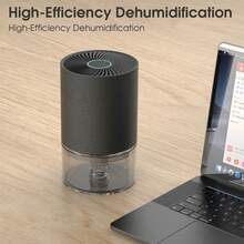 Efficient 25oz Ultra-Quiet Dehumidifier With Auto-Off - Energy Saving, Compact Design For Home, Bedroom, Bathroom, Closet & Office