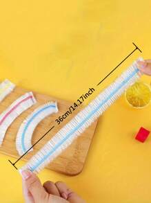 [100/300/500 قطعة] غشاء بلاستيكي للتغليف الغذائي القابل للتخلص منه، أغطية غذائية ملونة قابلة للتخلص منها، غشاء حفظ الأطعمة المنزلية، غشاء إغلاق متعدد الأغراض، للتخزين في الثلاجة، البقايا، الفواكه، المنزل، النزهات، الشواء - مستلزمات مطبخ بجودة مطعم - غلاف بلاستيكي ملون - مشاهدة 3