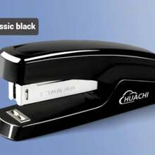 1pc Compact Ergonomic Handheld Multi-Function Stapler, Can Staple 2-50 Pages, Suitable For Student, Home, And Office Use,Back To School,School Supplies - Stapler (black) - View 12