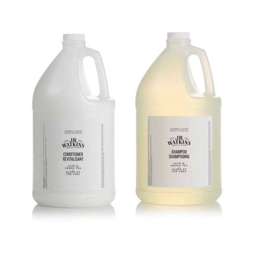 J.R Watkins Shampoo & Conditioner Set Aloe Green Tea - 1 Gallon Each Found At Holiday Inn Express
