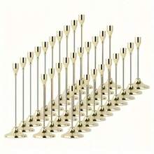 Juego de candelabros de metal: Candelabros de metal elegantes para mesa, lacados, con tema romántico, adecuados para festivales, Pascua, centros de mesa de bodas, eventos, fiestas, cumpleaños y decoración del hogar (velas no incluidas) - Regalo para graduación