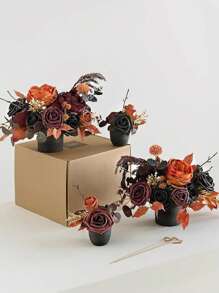 25 piezas de flores artificiales con aspecto real, rosas de espuma antigua con tallos para manualidades, ramos de boda, centros de mesa de baby shower, arreglos florales, decoración de mesas de fiesta y decoración del hogar