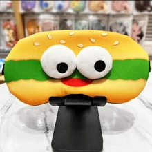 有趣的汉堡印花可调节遮光眼罩，便携式旅行头带，二合一，适合女性 - 彩色 - 查看 5