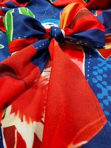 Plus Size Women Spring Floral Easter Women Dress Embroidered Maxi Dress - Color - View 6