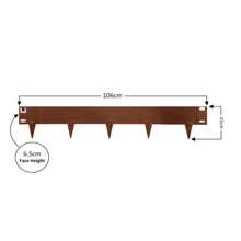 Lawn Edging Border 6.5cm Height 5 Pack Pre-Rusted Cor-Ten Steel Landscape Edging - No-Dig Hammer-In Heavy Duty Metal Corten Decor Edging (5M Length Total) - Gold - View 3