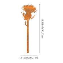 1pc Rustic Metal Flower Potted Decor, Garden Stake Decoration, Vintage Iron Flower, Suitable For Garden, Farm, Yard, Lawn