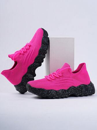 Women's Sock Sneakers, New 2025 Spring Summer Korean Style Breathable Moisture Wicking Thick Sole, Comfortable Sports Casual Shoes, Fitness Running Shoes, Ladies Walking Shoes