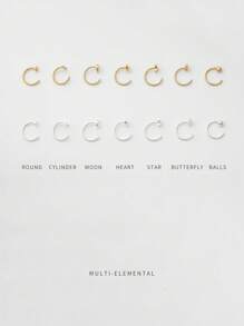 1pc 925 Sterling Silver Nose Ring/Nose Stud/Gold Nose Ring/Silver Nose Ring/Nose Hoop/Ear Cartilage Hoop/Ear Cuff/Small Earring (Made Of 925 Sterling Silver, Soft Material, Adjust Gently)