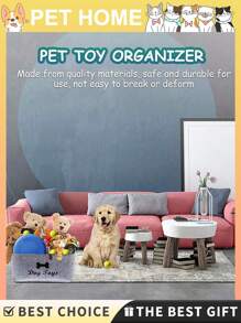 1pc Pet Toy Storage Box, Toy And Sundry Storage Basket, Storage Is Neat And Not Messy.Felt Pet Toy Storage Basket, Pet Supplies Felt Storage Bin, Keep Your Home Neat & Tidy. Pet Supplies Felt Storage Bin, Keep Your Home Neat & Tidy.Storage Basket For Indoor Pet Snack Toy And Dirty Clothing Organization Succinct