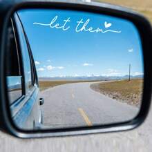3pcs Let Them Mental Health Awareness Rearview Mirror Sticker Self Love Car Decal Motivational Decal Rearview Mirror Decal Mindfulness Decal Car Accessories
