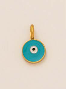 1Pc Personalized Stainless Steel Pendant, DIY Jewelry Accessories, Drip Oil Coating Pattern, Suitable For Bracelets, Necklaces, Earrings