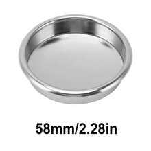 1pc Coffee Machine Blind Filter, 51/54/58mm Stainless Steel Back Flush Insert Blind Filter, Espresso Machines Cleaning Disc, Place Into Portafilter To Backflush Coffee Machine, Coffee Espresso Machine Cleaning Accessories Back To School