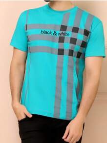 Men T-Shirts & Tanks - Màu xanh ngọc - Xem 2