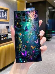 1 件森林蝴蝶防震手机壳适用于 Apple、/Galaxy、Infinix、Redmi、OPPO、VIVO、Realme - 黑色 - 查看 5