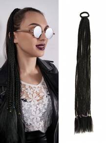 带橡皮筋的彩色辫子接发彩虹编织合成假发马尾辫发饰女孩假发派对角色扮演假发 - 彩色 - 查看 34