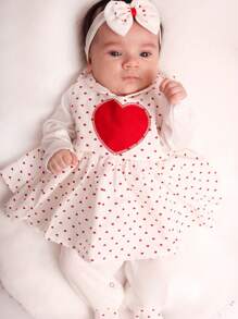Maternity Outfit For Baby Girl 04 Pieces Love Baby Clothes - 卡其色 - 查看 1